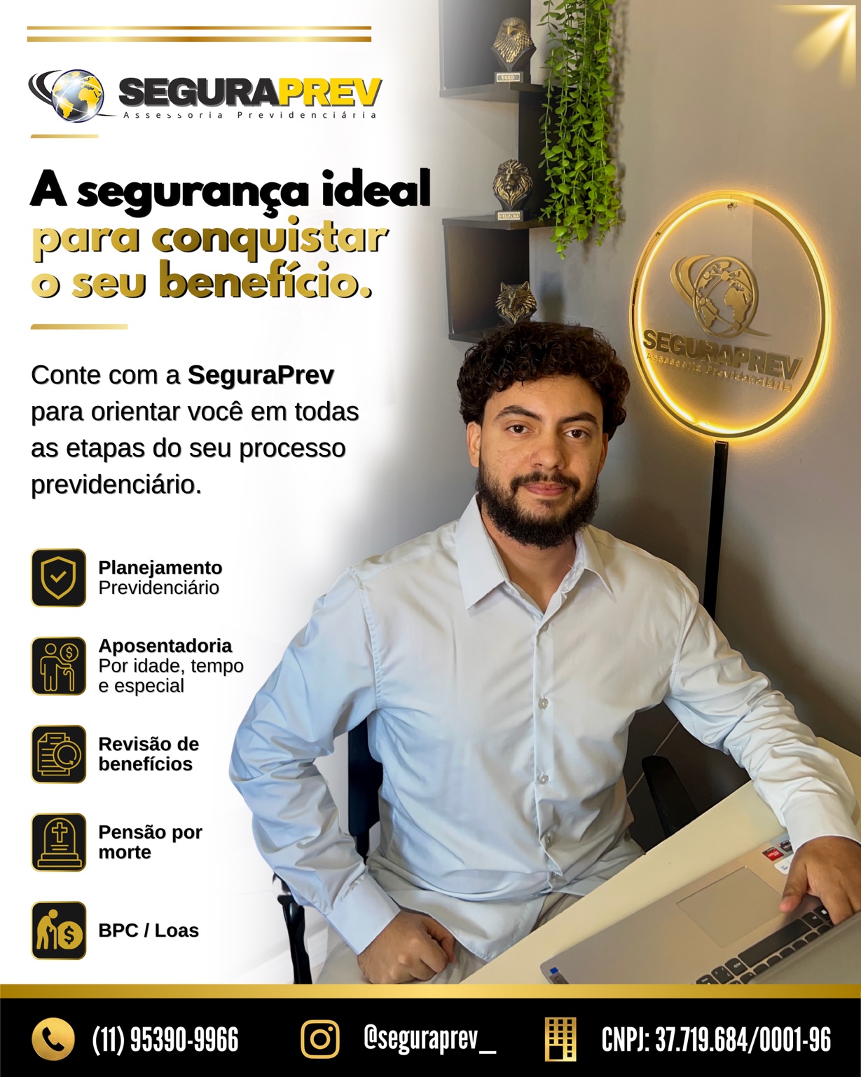 Atendimento SeguraPrev em escritório profissional