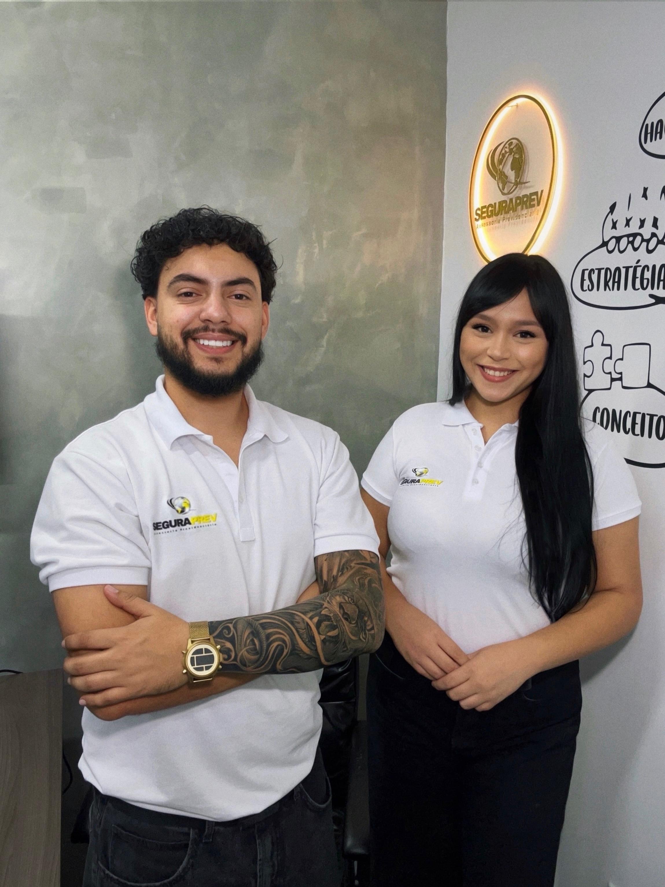 Igor Luis e Bianca Silva, sócios da SeguraPrev
